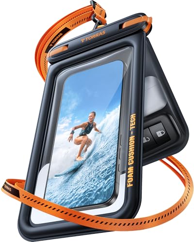 TORRAS IP68 Waterproof Phone Pouch Double Space, Floating Waterproof Phone Case with Lanyard for iPhone 17 Pro Max 16 15 14 S26 S25, Phone Dry Bag Vacation Cruise Ship Travel Essentials 7.0'', Black - color: Black