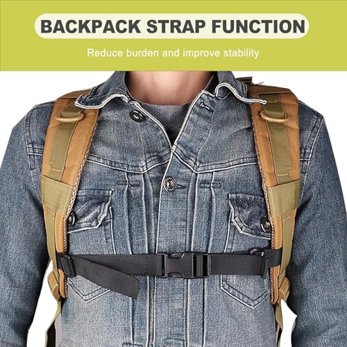 Universal Adjustable Sternum Strap for Backpacks – Quick Release Chest Buckle with Shoulder Clip for Hiking, Camping, Travel, Daypack Support