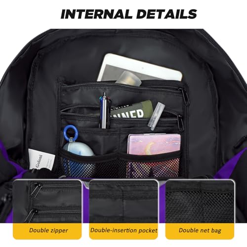 Goloni Soccer Bag, Basketball Bag with Ball Compartment & Shoe Compartment,Large Soccer Backpack for Basketball,Gym，Football - color: Purple