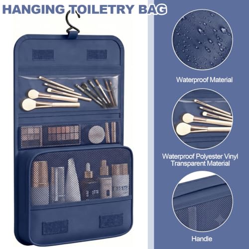 8/9 Set Packing Cubes for Travel, Suitcase Organizer Bags for Luggage - color: Navy Blue