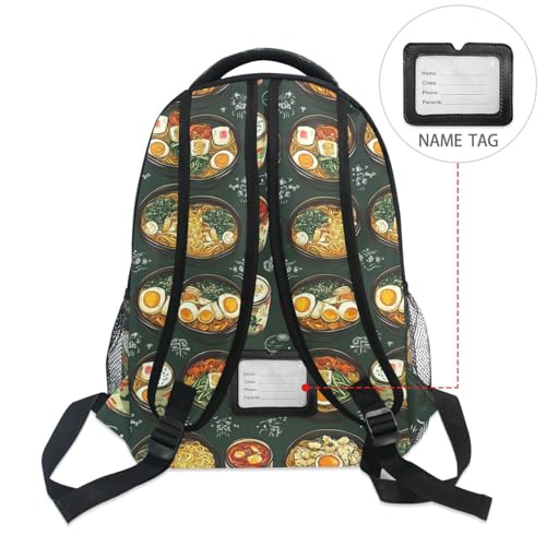 School Backpack for Teenager Fashion College School Computer Bag with Chest Strap Gift Men & Women Instant Noodles Cute Style - color: Multicolor07