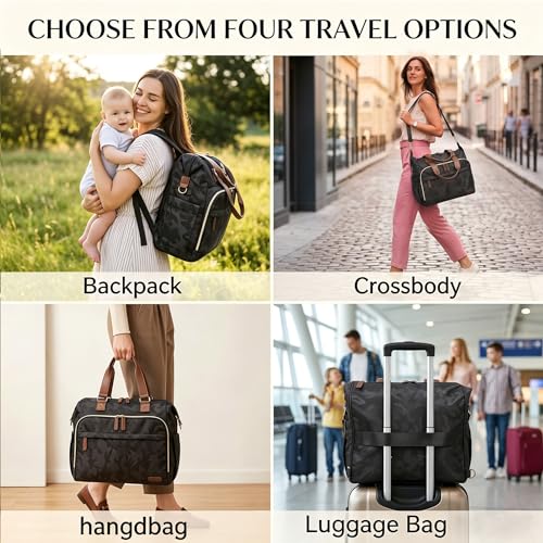 Diaper Bag Backpack Mommy Bag Large Capacity Diaper Backpack Travel Essential Baby Diaper Bag for Mom and Dad, Camo Black - color: Camo Black