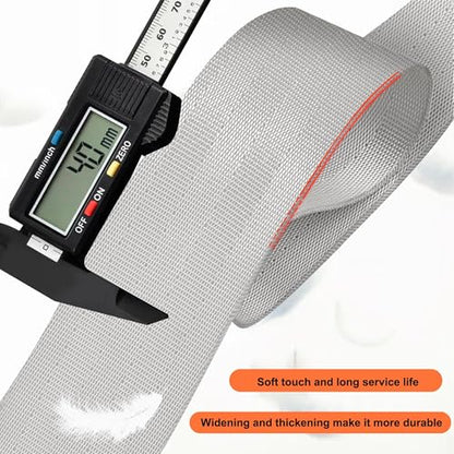 ZINZ 60 Inch Shoulder Strap with Removable Ultra-Thick Pad, Adjustable Buckles Shoulder Crossbody Strap for Luggage Bag - color: Light Gray
