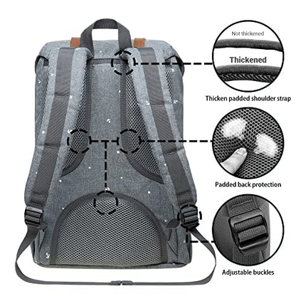 KAUKKO Laptop Outdoor Backpack Traveling Daypack Hiking Rucksack Large Capacity Bag Fits 15.6"(5-13-GREY) - color: Ep13-grey