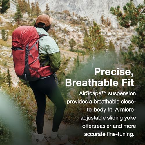 Osprey Tempest 44L Women's Lightweight Hiking Backpack - Daypack for Travel & Camping, Red Pampas/Coal Grey, M/L - color: Red Pampas/Coal Grey, size: Medium-Large