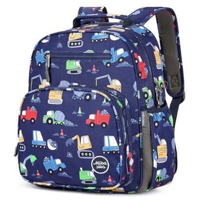 mibasies Kids Backpack for Boys 5-8: Water-Resistant School Bookbag for Kindergarten and Elementary - Car Blue - color: Car Blue, style: Kids-15"h