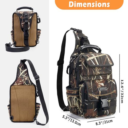 Electrician Tool Pouch Bag, Zippered HVAC Tool Organizer with Ergonomic Handle and Shoulder Strap for Maintenance Repair Technicians, Camouflage (Patent Pending) - color: Camouflage