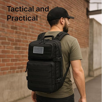 WESTEND 30L Tactical Backpack for Men – Military Assault Pack with MOLLE System, Heavy Duty Bug Out Bag for Outdoor Activity - color: Usa Molle