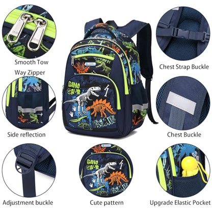 Cusangel Backpack for Boys Girls School Bookbags,Kindergarten Elementary Middle School Lightweight Waterproof Multifunctional Large Capacity for Backpack (17inch Luminous dinosaur) - color: Luminous Dinosaur 17in