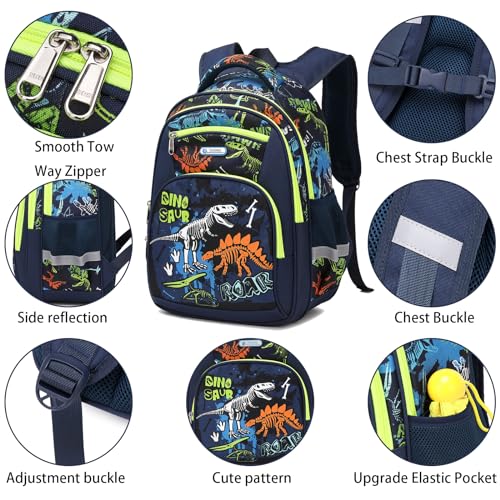 Cusangel Backpack for Boys Girls School Bookbags,Kindergarten Elementary Middle School Lightweight Waterproof Multifunctional Large Capacity for Backpack (17inch Luminous dinosaur) - color: Luminous Dinosaur 17in