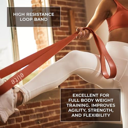 Aeromat Elite Power Band - Long Resistance Bands for Working Out, Pull Up Assistance Bands, Exercise Band, Gym Bands, Workout Bands Resistance for Men & Women - size: 15 - 80lbs (Light Set)
