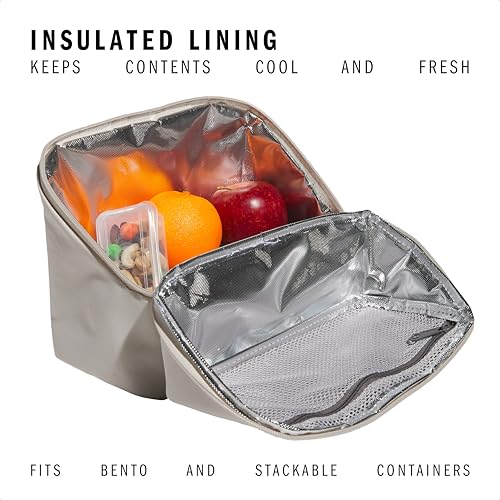adidas Kids Affiliate Lunch Bag – Insulated Lunchbox for Girls and Boys, 6L - color: Alumina Beige/White