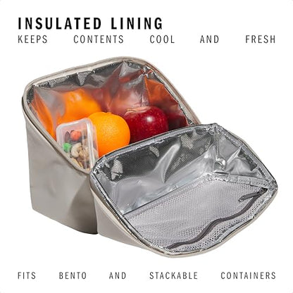 adidas Kids Affiliate Lunch Bag – Insulated Lunchbox for Girls and Boys, 6L - color: Alumina Beige/White