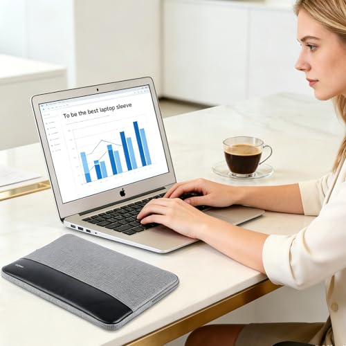 Laptop Case 15 inch, 15-16 inch Laptop Sleeve Compatible with MacBook Air 15 M4 A3241 M3 A3114 M2 A2941 2025-2023, Dell XPS 15, HP ASUS Lenovo Acer, Water-Resistant Computer Case Bag - color: Gray&Black Color Blocking, size: 15-16 inch