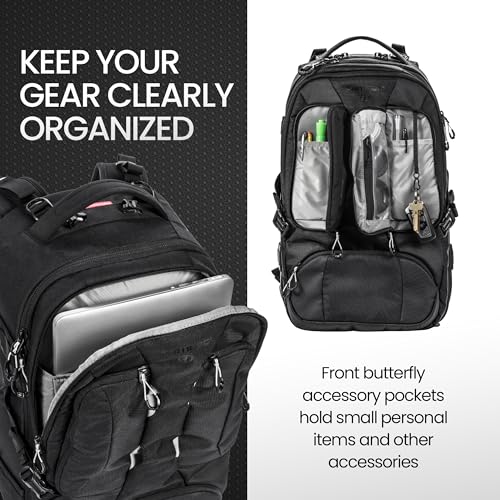 Tamrac Anvil 27 Camera Backpack for Photographers, DSLR Camera Bag with Laptop Compartment, Professional Photography Backpack, Camera Bag with Tripod Holder, Camera Carrying Case, Black - style: Anvil 27