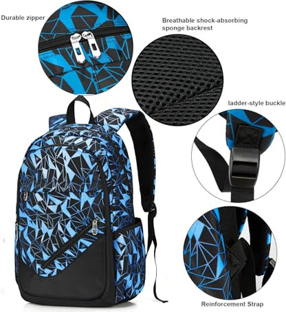 Travel Laptop Backpack, Business Slim Sturdy Water Resistant School Backpack, Gift for Men & Women, Fits 15.6 Inch Notebook - color: Black-blue