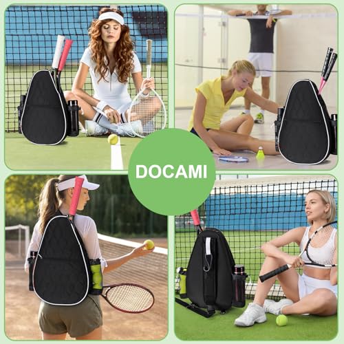Tennis Bag for Women Men, Tennis Racket Bags Backpack Lightweight Water Resistant Sling Crossbody Gym Backpacks for Tennis Racquet, Pickleball Paddles, Badminton, Pickleball Gear & Accessories