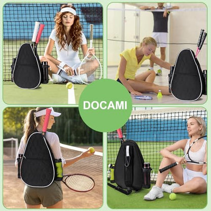 Tennis Bag for Women Men, Tennis Racket Bags Backpack Lightweight Water Resistant Sling Crossbody Gym Backpacks for Tennis Racquet, Pickleball Paddles, Badminton, Pickleball Gear & Accessories