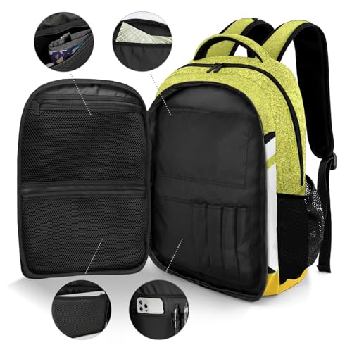 Yellow Gold Volleyball Print Customized Waterproof Backpacks Shoulders Daypacks Bags - color: Muilti 29