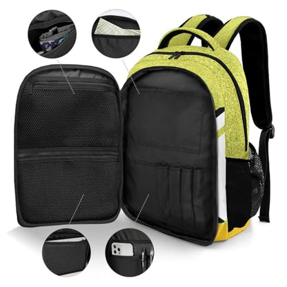 Yellow Gold Volleyball Print Customized Waterproof Backpacks Shoulders Daypacks Bags - color: Muilti 29