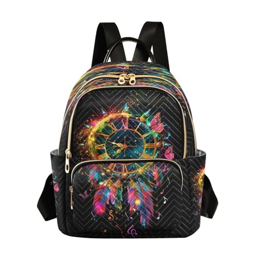 SUABO A Clock with Roman Numerals Backpack Purse Ladies Rucksack Travel Shoulder Bag Casual Daily Backpack - color: A Clock With Roman Numerals, size: Small