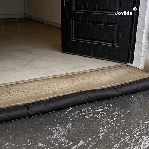 Water Activated Flood Barriers - Sandless Sand Bags with Handles, 3/4/6/8ft Sizes for Home Garage Kitchen Bathroom Flood Protection (6ft Flood Barrier (10-PK)) - size: 6ft Flood Barrier (10-PK)