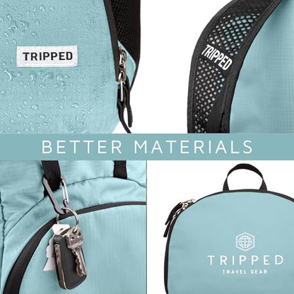 Travel Backpack- Foldable Collapsible Lightweight Backpack for Travel (Teal) 35 liters - color: Teal