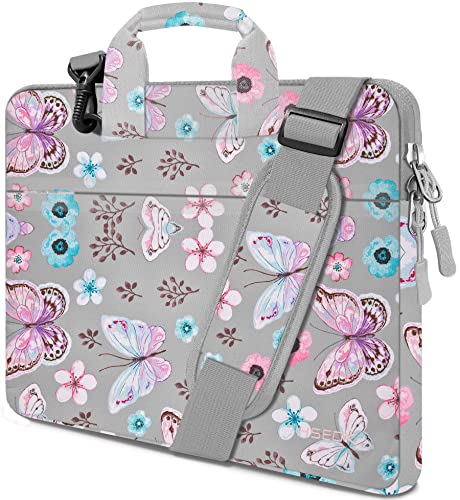 Hseok Laptop Shoulder Bag 13 13.3 14 Inch Case,Butterfly - color: Butterfly, size: 13-13.5 inch