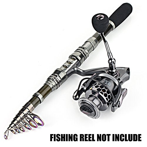 Sougayilang Fishing Rod Reel Combo with Telescopic Fishing Pole Spinning Reel Carrier Bag for Travel Saltwater Freshwater Fishing - size: 6.89 ft, style: C-only Fishing Rod