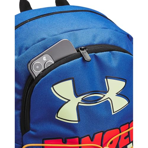 Under Armour Hustle Sport Backpack - color: (434) Tech Blue / Black / Retro Green