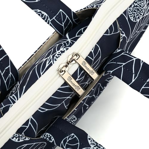 canvaslife Patten Waterproof Laptop Shoulder Messenger Bag Case Sleeve for 14 Inch 15 Inch Laptop Briefcase 15.6 Inch (Blue leaves) - color: Blue Leaves