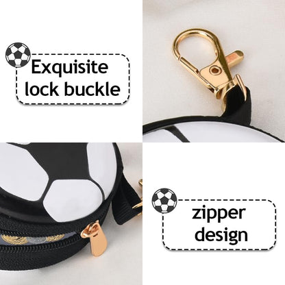 YALLNASL Soccer Basketball Volleyball Baseball Storage Bag Wallet Organizer Coin Pouch Keychain Case for Earplugs Earbuds Earphone - color: Soccer Keychain