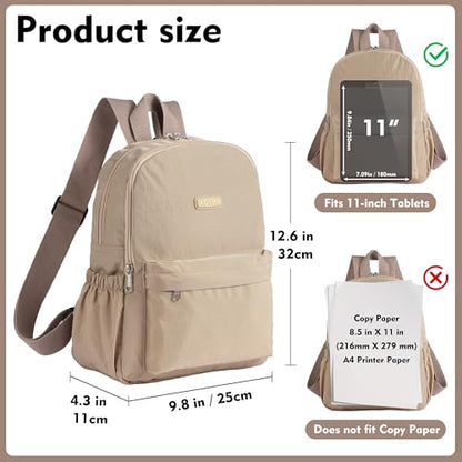 AOTIAN Lightweight Small Hiking Backpack for Women - Durable Water-Resistant Daypack for Travel, Camping & Outdoor Adventures - color: Khaki-small