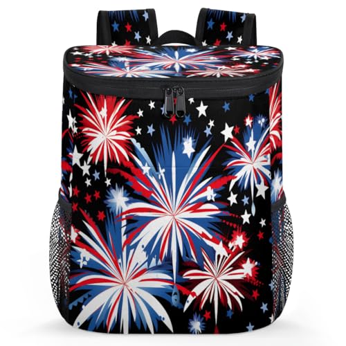 Insulated Cooler Backpack Portable Soft Cooler Bag Ice Chest Backpack for Camping Beach Picnic Lunch Work Travel - color: Multicolor 16