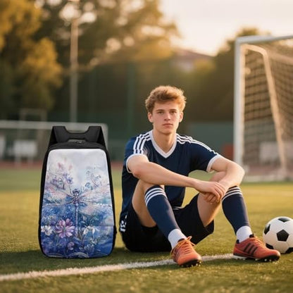 Basketball Backpack With Separate Ball Compartment And Shoes Fit Basketball Volleyball Football - color: Dragonfly