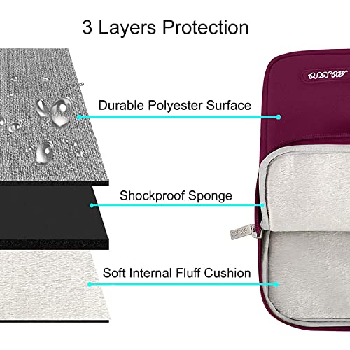 MOSISO Laptop Case 13 inch, Laptop Sleeve Compatible with MacBook Neo/Air/Pro 13 inch with A18/M5/M4/M3/M2/M1 Chip 2026-2016, Polyester Vertical Computer Sleeve Bag with Pocket, Wine Red - color: Wine Red, size: 13 inch