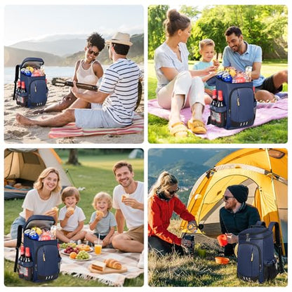 Backpack Cooler - 40 Cans Insulated Cooler Backpack for Men & Women - color: Blue, size: 40 Cans