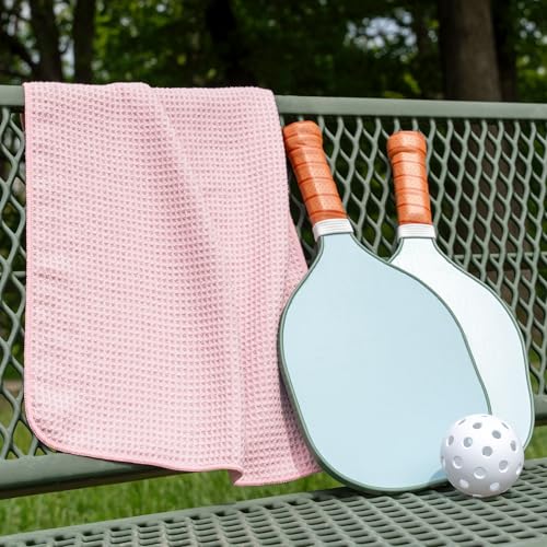 S&T INC. Microfiber Gym Towels, Yoga Towel for Home and Gym Bag, 16 Inch x 27 Inch, 6 Pack - color: Pink