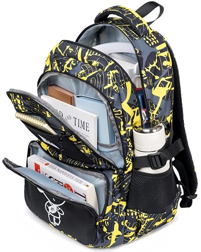 Bluboon Kids Backpack Boys Camo Bookbag Teens Elementary School Bag Daypack Travel Back Pack Middle school (Boy-Yellow camo) - color: Boy-yellow Camo
