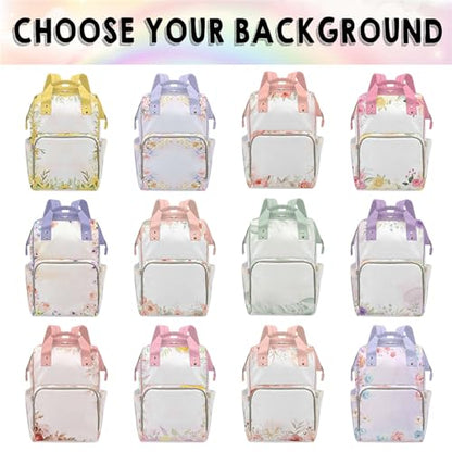 MyPupSocks Personalized Elephant Diaper Bag Backpack for Mom Daughter Granddaughter - Customized Nappy Mommy Bag Backpack Diaper Bag with Name - color: Style 6