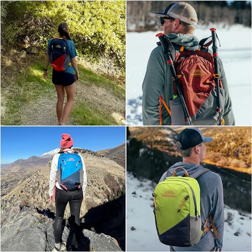 Timpanogos Elevation 22L Hiking Backpack, Lightweight Daypack for Men & Women made with Water-Resistant Ripstop Nylon, Hydration Compatible comes with Ergonomic Straps for Camping and Travel (Zion) - color: Zion