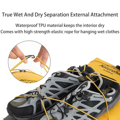 Naturehike Waterproof Backpack - Roll-Top Heavy Duty Kayaking Dry Bags for Men Women, 20L/30L/40L Closure Bag (Yellow, 30L) - color: Yellow, size: 30L