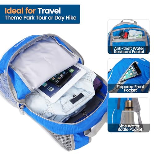 ZOMAKE Ultra Lightweight Packable Backpack 25L, Foldable Hiking Backpacks Water Resistant Small Folding Daypack for Travel(Dark Blue-NEW) - color: Dark Blue-a