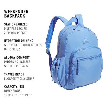 adidas Weekender Backpack – Small Lightweight Everyday Bag, 19L, Blue Fusion/1, OSFA - color: Blue Fusion/1