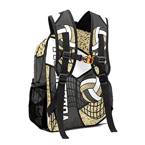Personalized Sport Volleyball Print Multifuction Backpack with Name Text for Women Men Gift - color: Backpack 22