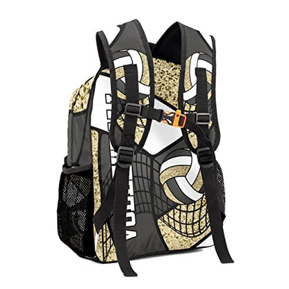 Personalized Sport Volleyball Print Multifuction Backpack with Name Text for Women Men Gift - color: Backpack 22