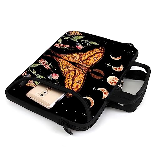 17" Shoulder Bag Adjustable shoulder strap Laptop sleeve Carrying case with mouse and power adapter storage bag (Butterfly-1) - color: Butterfly-1