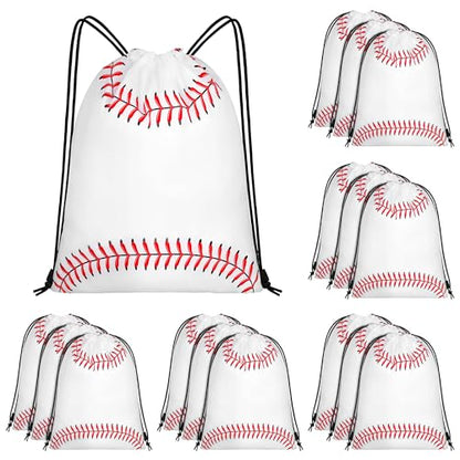 15 Pcs Baseball Drawstring Bags Backpack Birthday Party Goodie Favor Bags Gift Bag for Gym Sports Storage Travel - style: Baseball