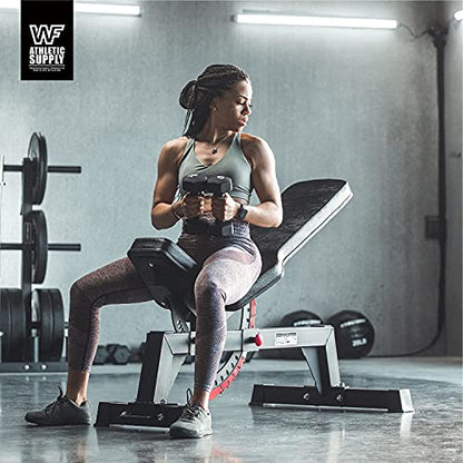 WF Athletic Supply Black Neoprene Dumbbell Set, Non-Slip & Hex Shape, Great for Muscle Toning, Strength Building & Weight Loss; Sizes, Dumbbells Only & w/Rack Options Available - color: j. 32 LB Dumbbells with Rack