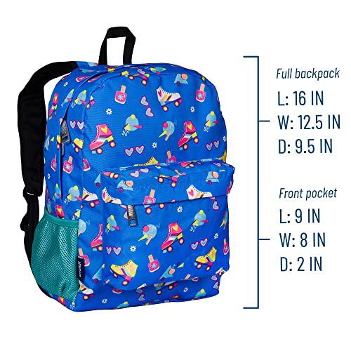 Wildkin 16-inch Kids Backpack – Durable, Padded & Spacious School Bag for Boys & Girls - Rad Roller Skates - color: Rad Roller Skates